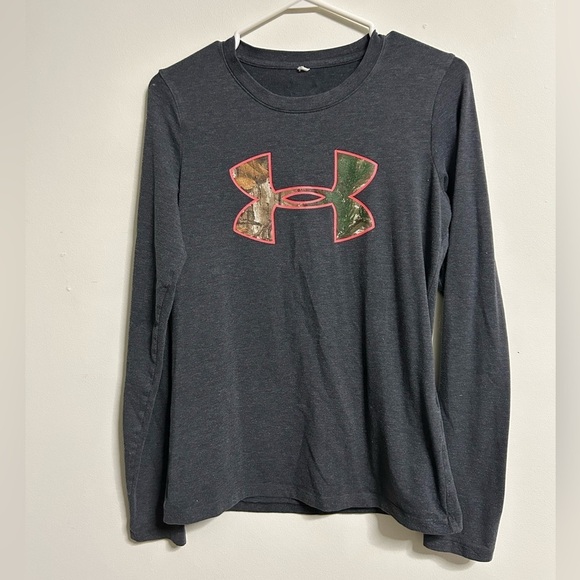 Under Armour Grey Long  Sleeve Shirt - Picture 1 of 4